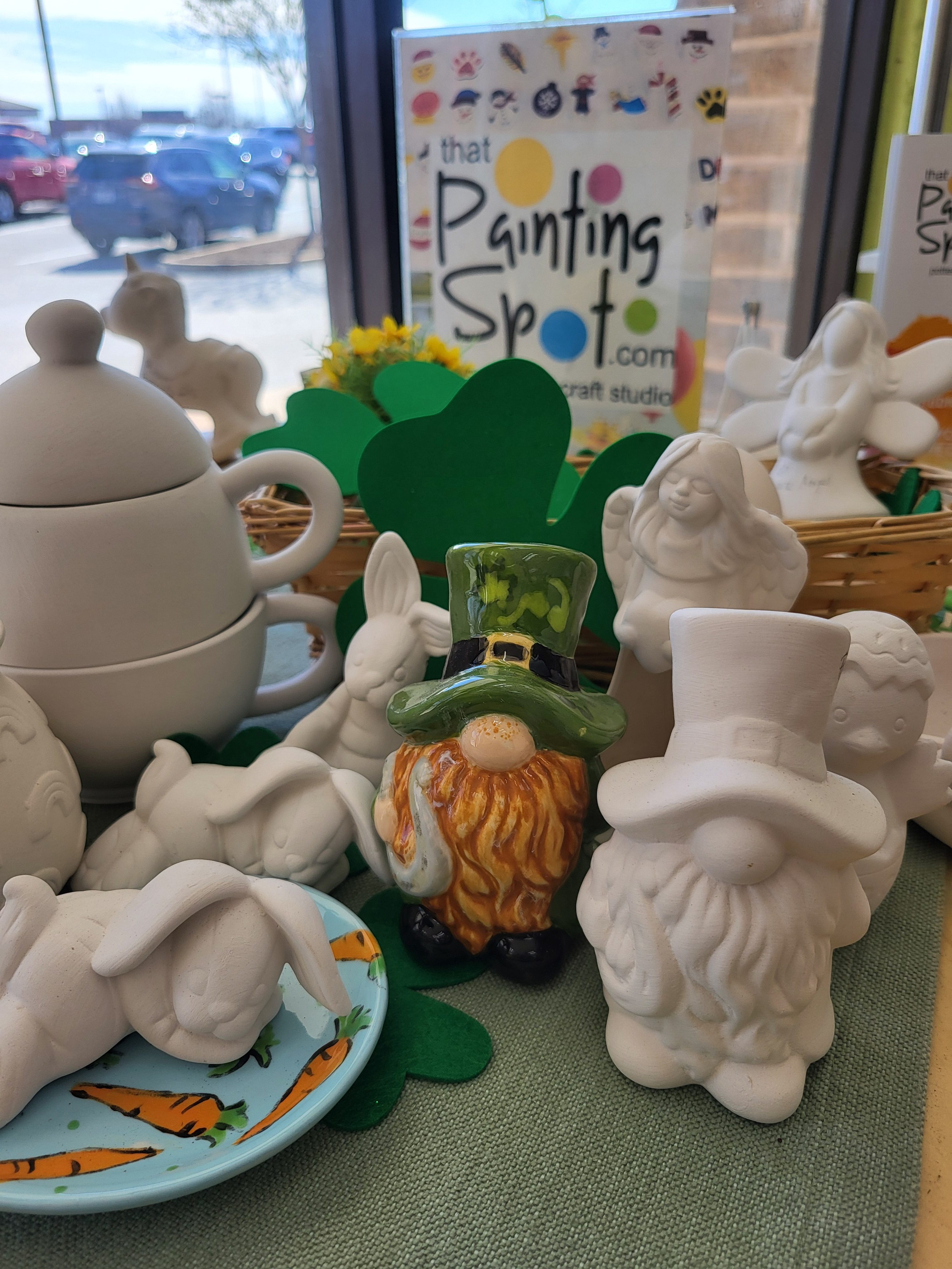 Happy St. Paddy’s Day! 15% off all pottery painted all green today!