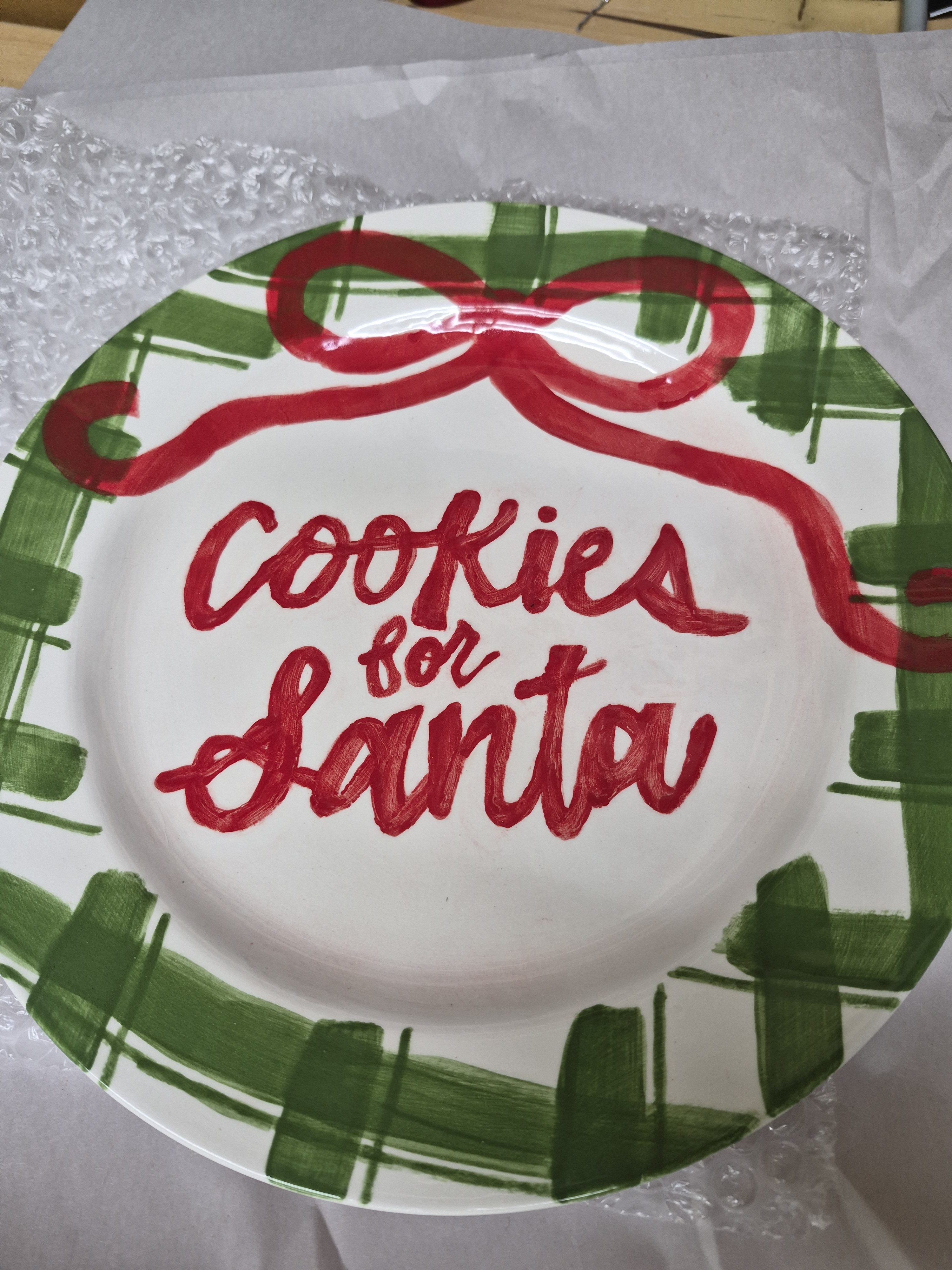 Never too early to paint your Cookies for Santa Plate!